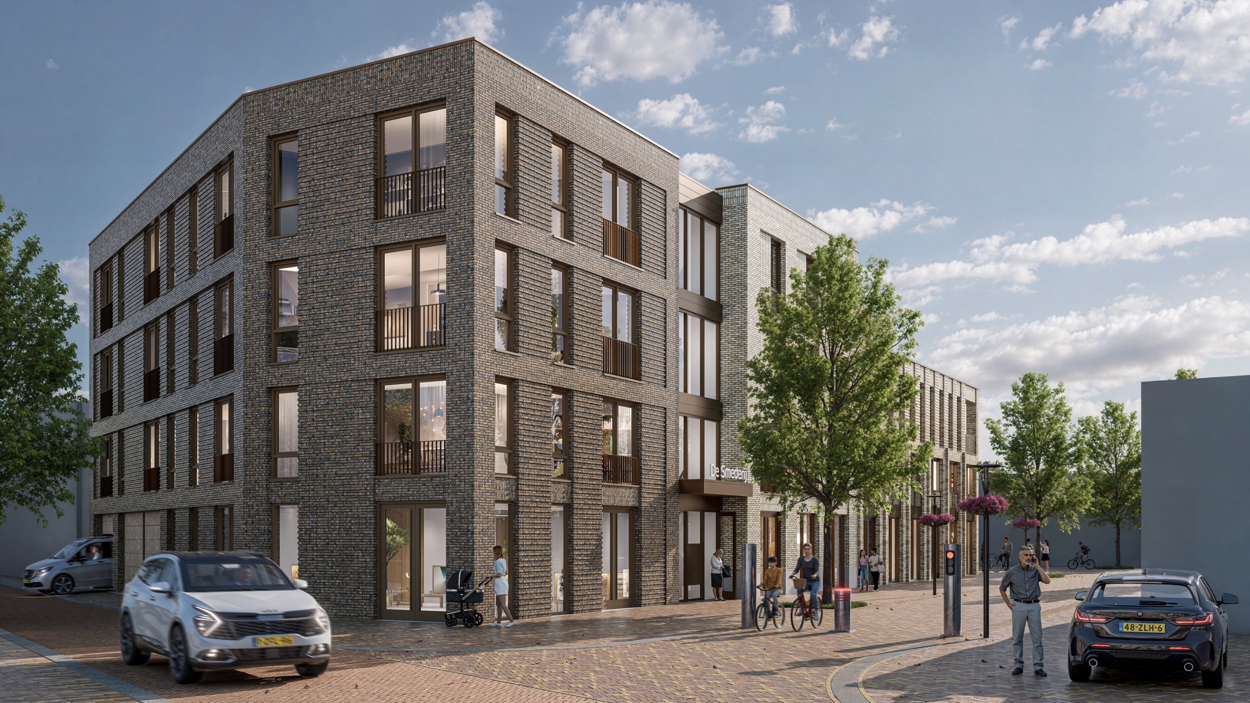 Woongebouw | Hoek Hoogstraat en Hoofdstraat met 19 appartementen