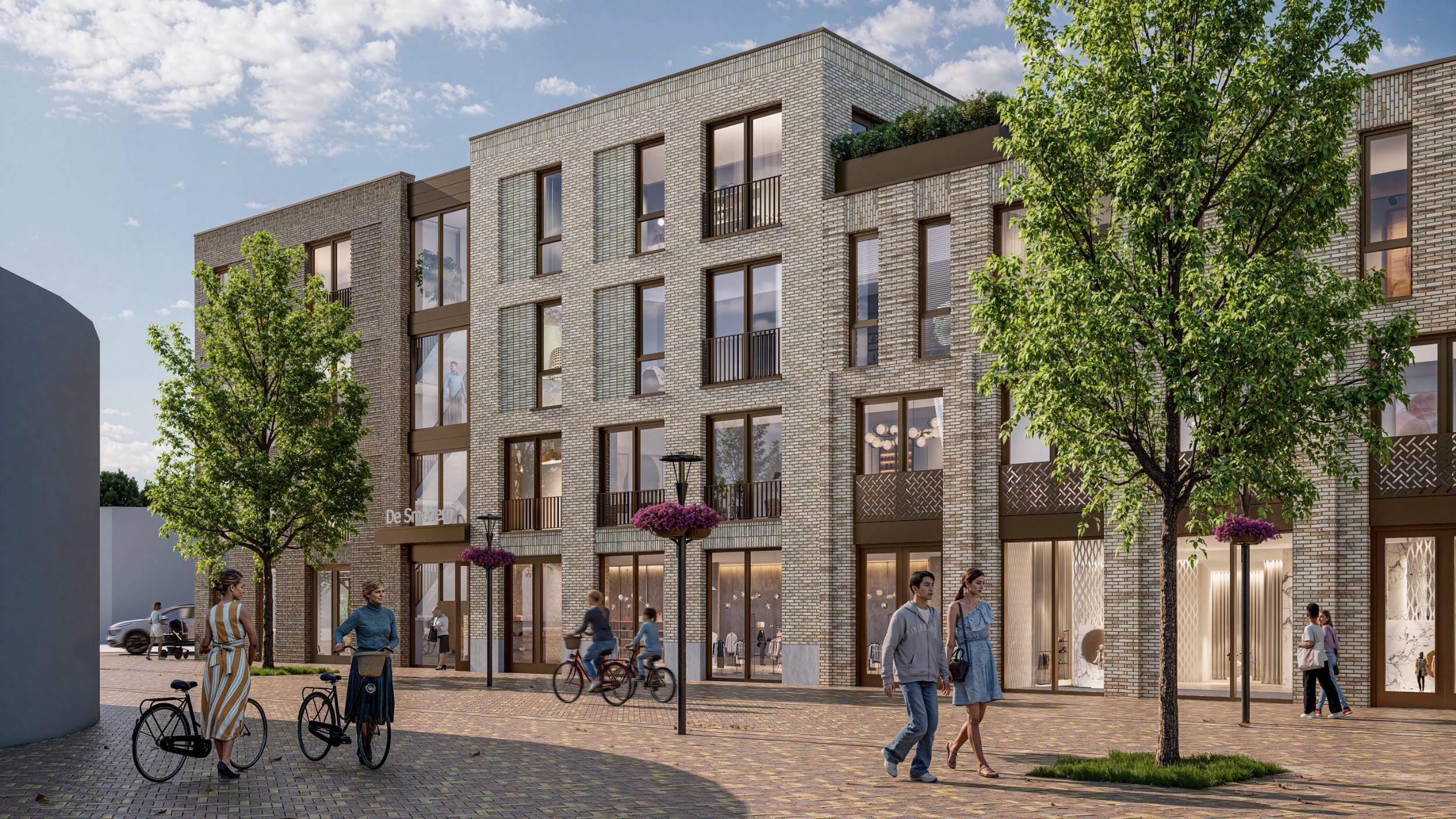 Woongebouw | Hoek Hoogstraat en Hoofdstraat met 19 appartementen